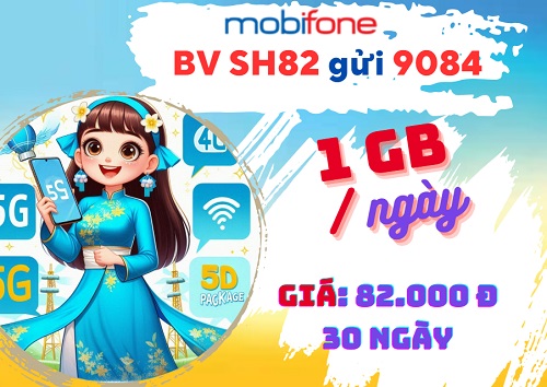 Cách đăng ký gói cước SH82 Mobifone ưu đãi 30GB mỗi tháng, giá 82.000đ